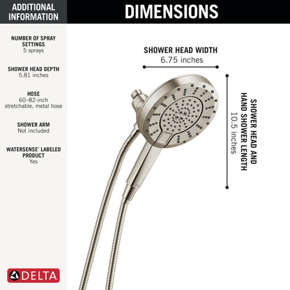 Pommeau de douche In2ition 5 réglages Delta avec ProClean 1,75 GPM - 58596