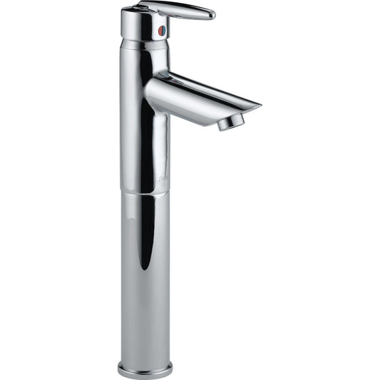 Delta Grail Single Handle Centerset Bathroom Faucet with Riser - Less Pop-Up - 585LF-V