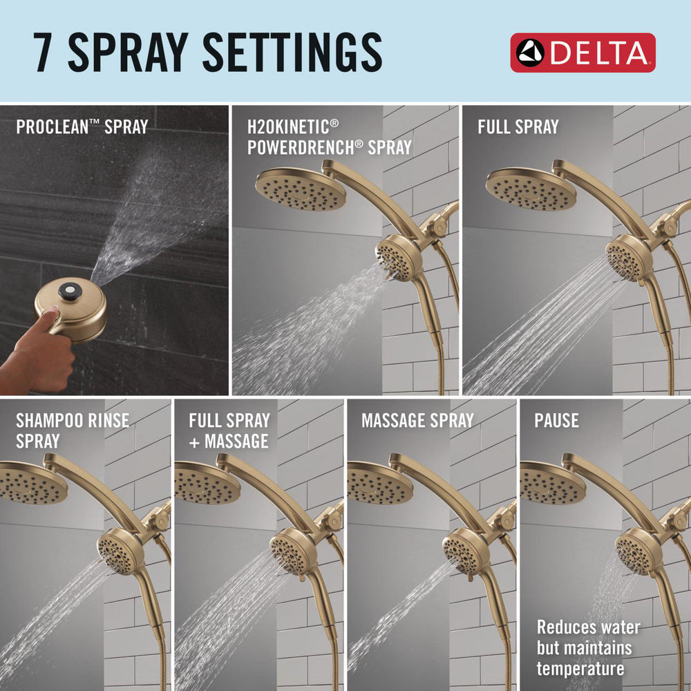 Delta PivotPro 3-in-1 Combination Shower 1.75 GPM - 58600-BL25