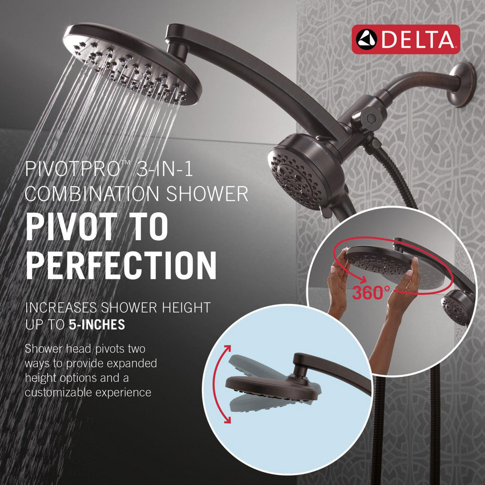 Delta PivotPro 3-in-1 Combination Shower 1.75 GPM - 58600-BL25