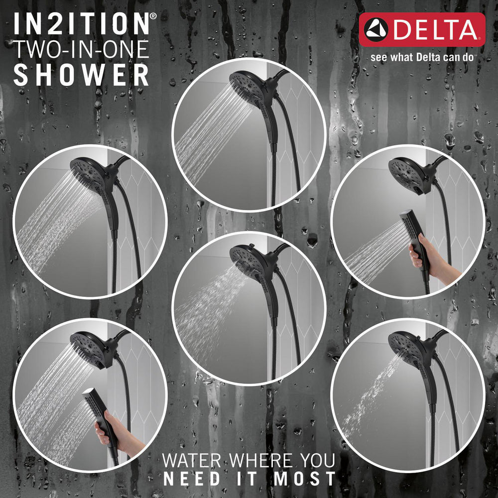 Douche deux-en-un universelle Delta In2ition H2Okinetic à 5 réglages - 58620