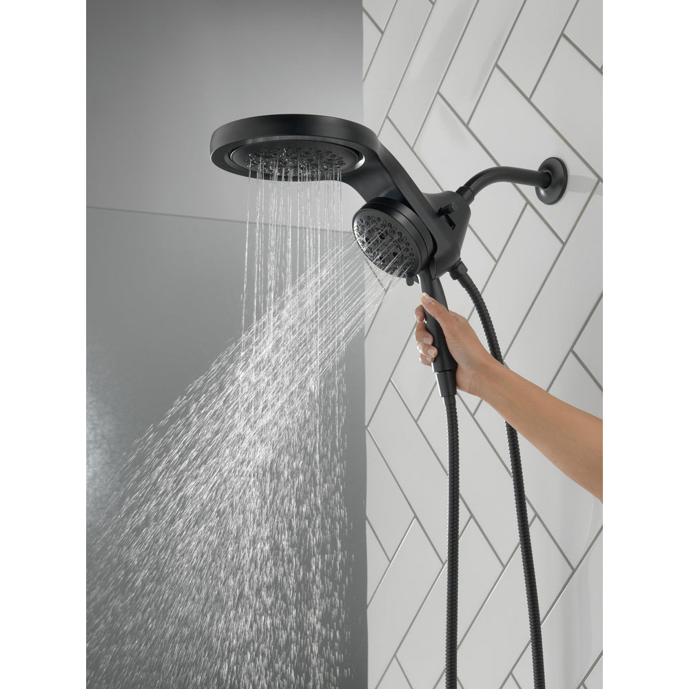 Pomme de douche deux-en-un Delta Universal Showering HydroRain H2Okinetic à 5 réglages - 58680