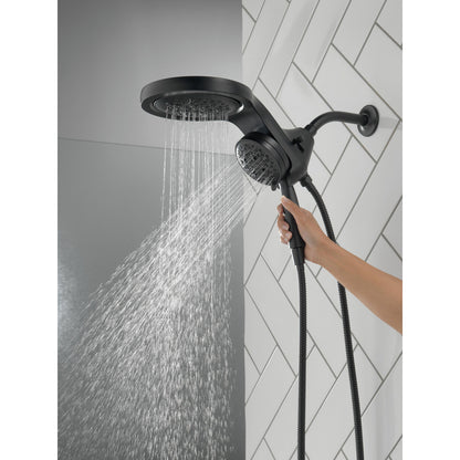 Pomme de douche deux-en-un Delta Universal Showering HydroRain H2Okinetic à 5 réglages - 58680
