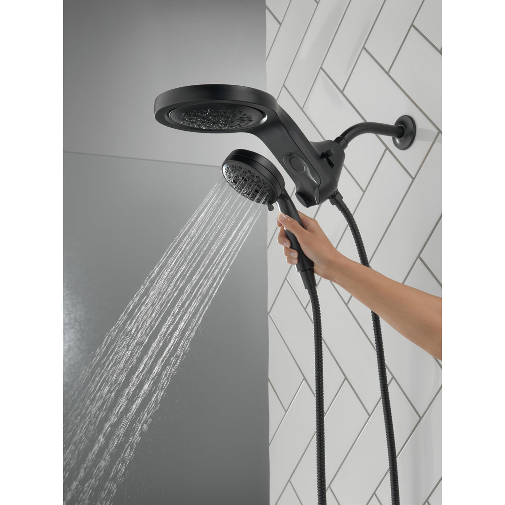 Pomme de douche deux-en-un Delta Universal Showering HydroRain H2Okinetic à 5 réglages - 58680