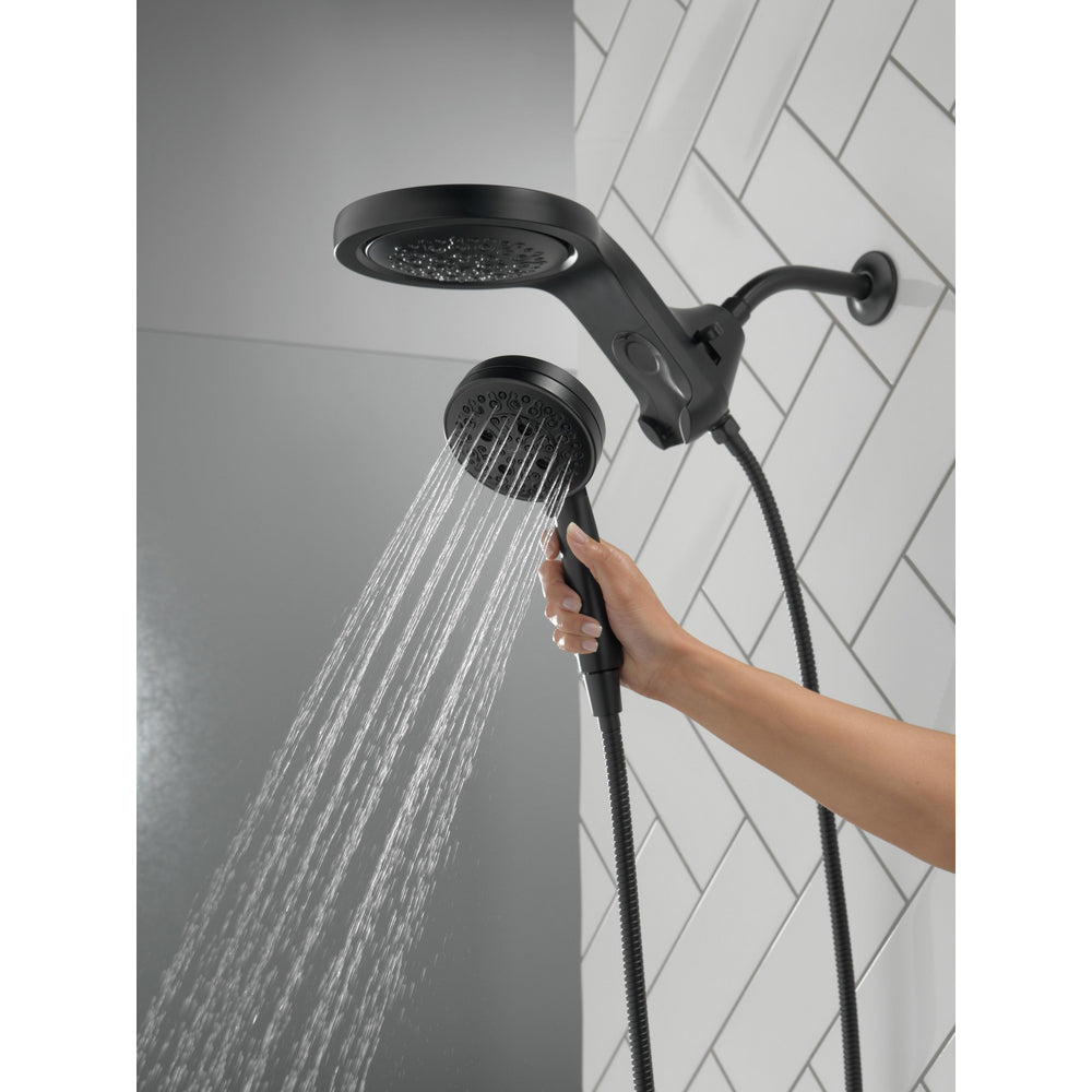 Pomme de douche deux-en-un Delta Universal Showering HydroRain H2Okinetic à 5 réglages - 58680