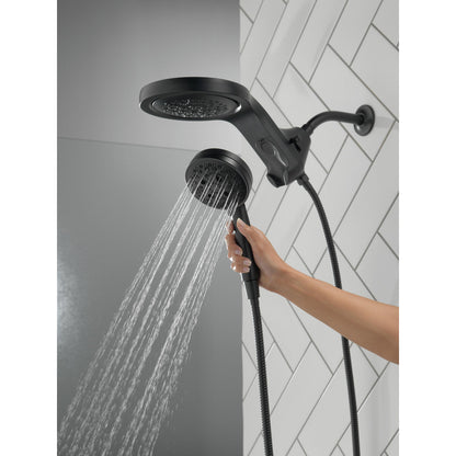 Pomme de douche deux-en-un Delta Universal Showering HydroRain H2Okinetic à 5 réglages - 58680