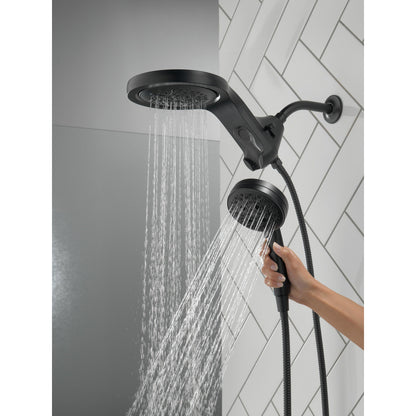 Pomme de douche deux-en-un Delta Universal Showering HydroRain H2Okinetic à 5 réglages - 58680