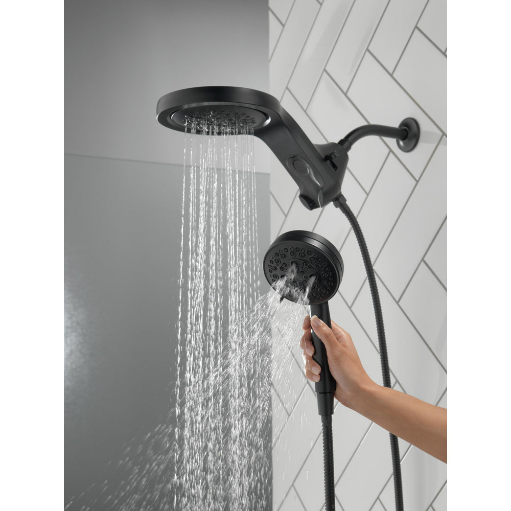 Pomme de douche deux-en-un Delta Universal Showering HydroRain H2Okinetic à 5 réglages - 58680