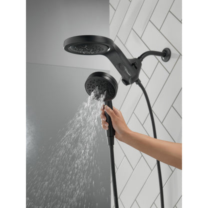 Pomme de douche deux-en-un Delta Universal Showering HydroRain H2Okinetic à 5 réglages - 58680
