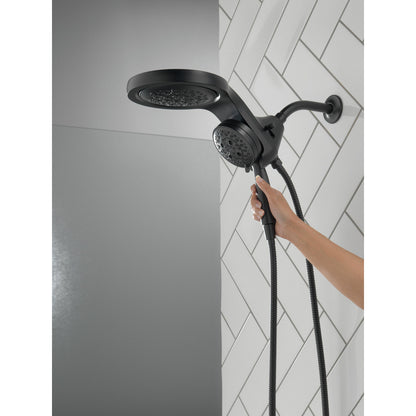 Pomme de douche deux-en-un Delta Universal Showering HydroRain H2Okinetic à 5 réglages - 58680