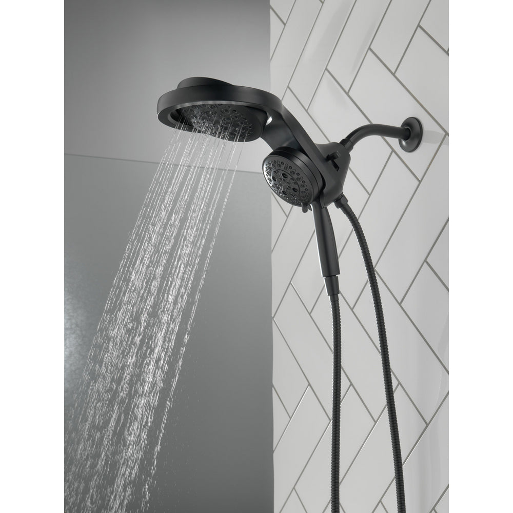 Pomme de douche deux-en-un Delta Universal Showering HydroRain H2Okinetic à 5 réglages - 58680