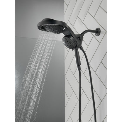 Pomme de douche deux-en-un Delta Universal Showering HydroRain H2Okinetic à 5 réglages - 58680