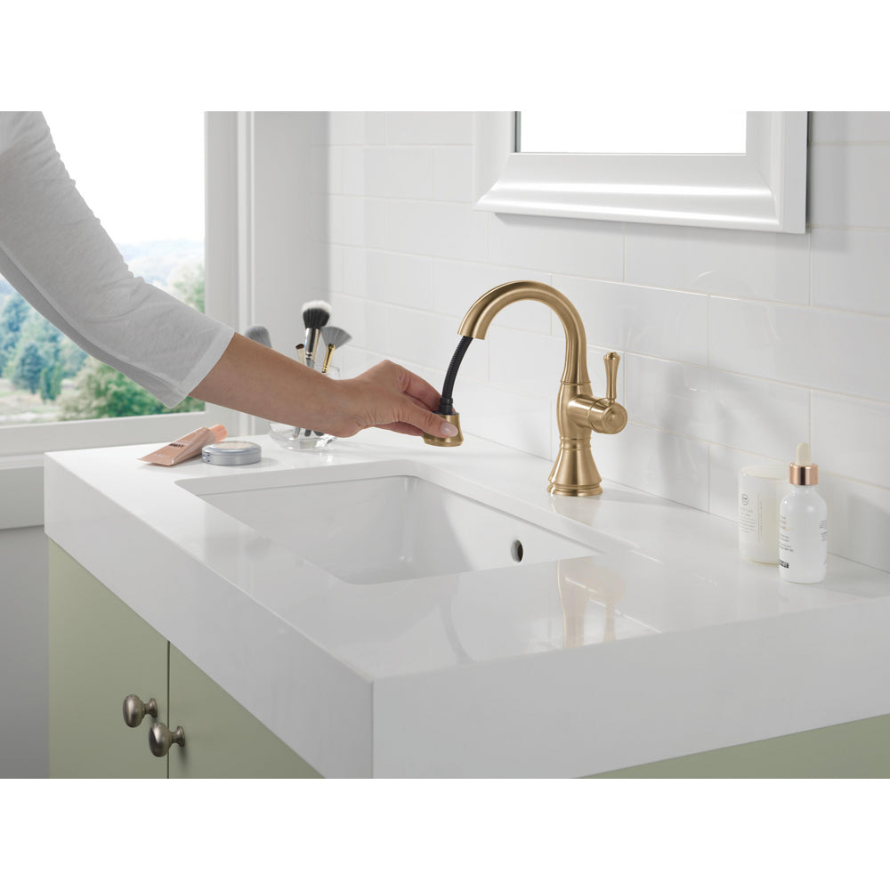 Delta Cassidy Single Handle Pull Down Bathroom Faucet - 597