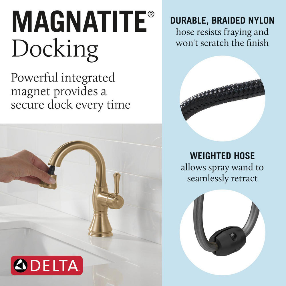 Delta Cassidy Single Handle Pull Down Bathroom Faucet - 597