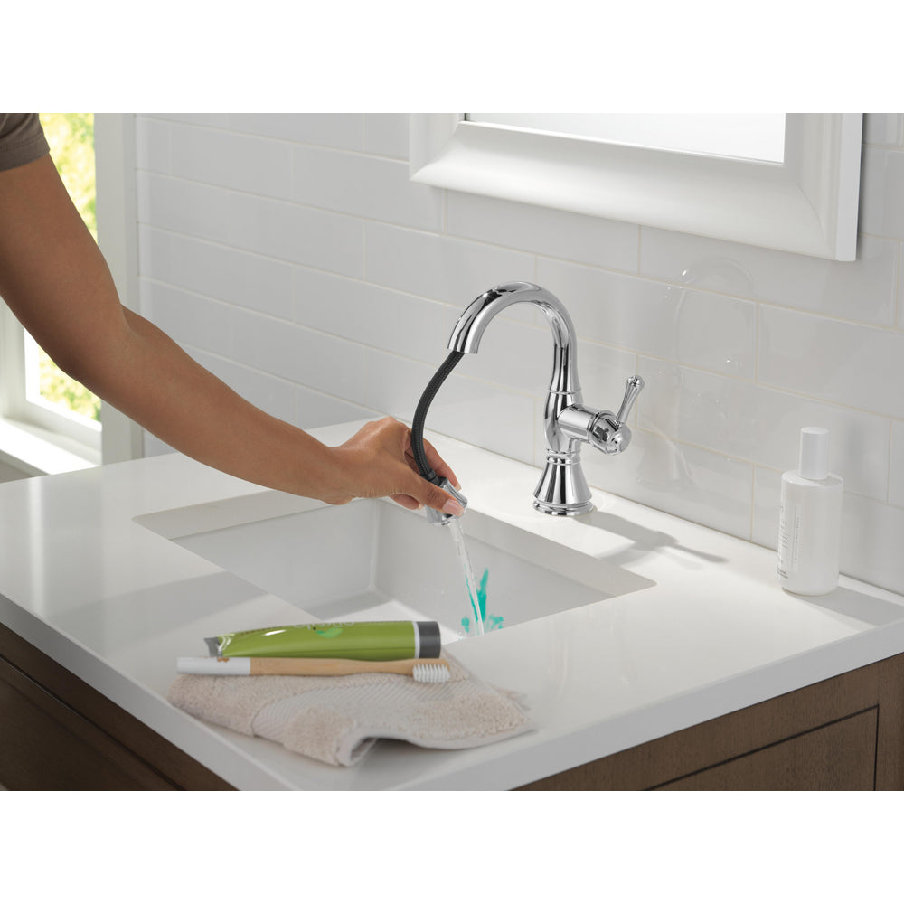 Delta Cassidy Single Handle Pull Down Bathroom Faucet - 597