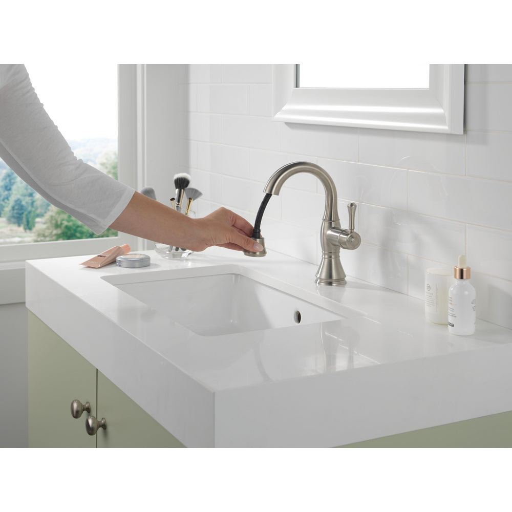 Delta Cassidy Single Handle Pull Down Bathroom Faucet - 597