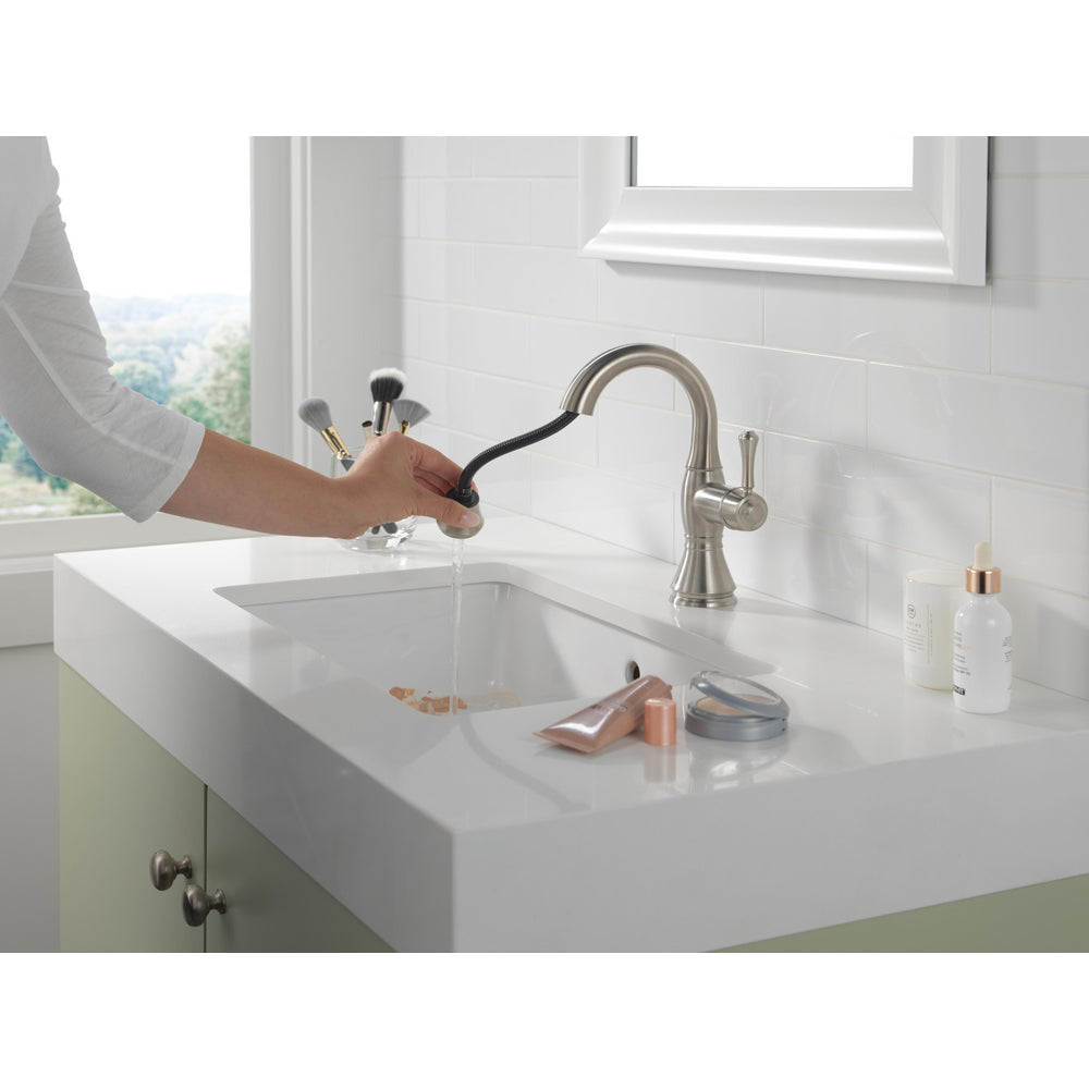 Delta Cassidy Single Handle Pull Down Bathroom Faucet - 597