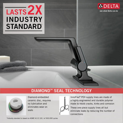 Robinet de salle de bain Delta Pivotal monotrou avec drain - 599