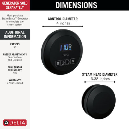 Delta SteamScape Classic System Round Steam Package - 5CH-250R