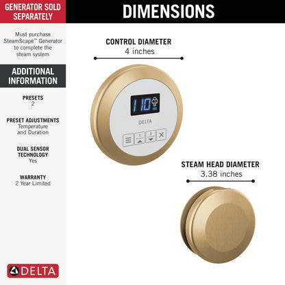 Delta SteamScape Classic System Round Steam Package - 5CH-250R