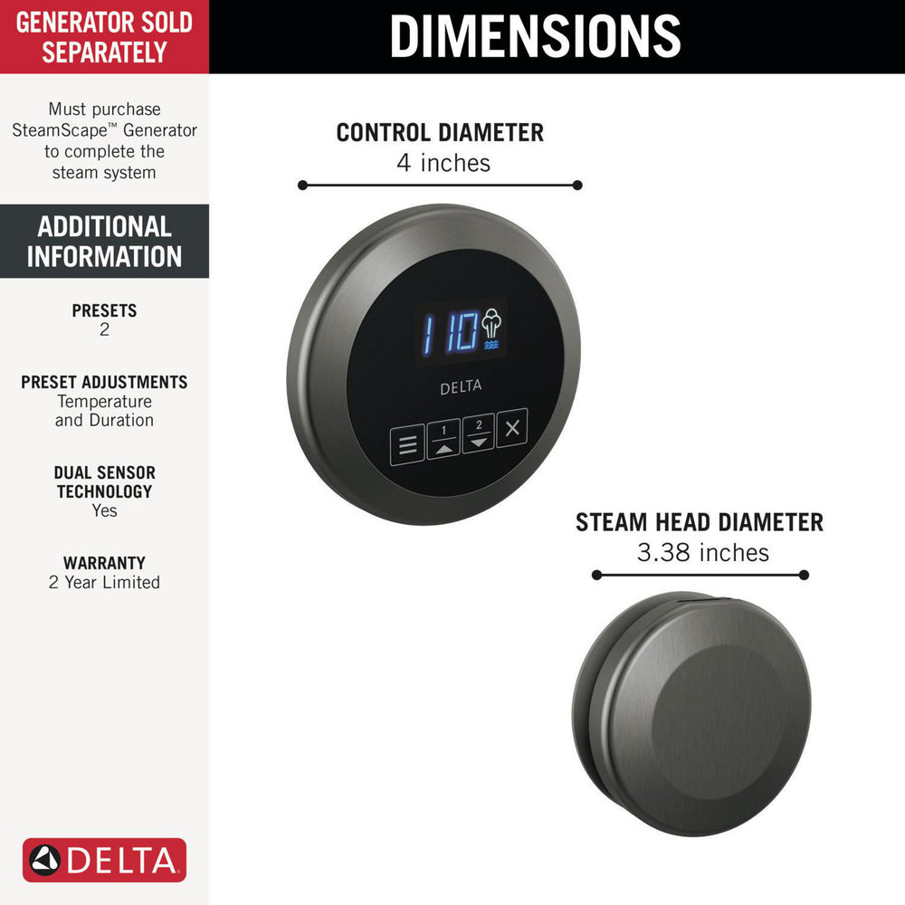 Delta SteamScape Classic System Round Steam Package - 5CH-250R