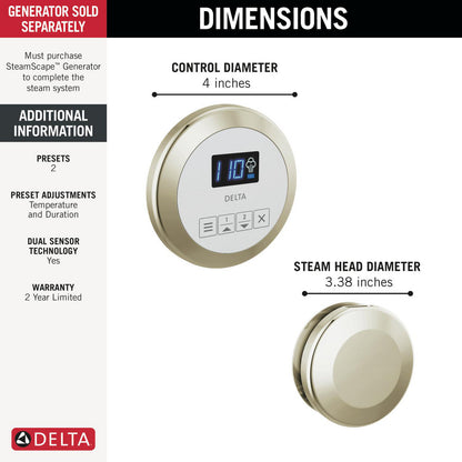 Delta SteamScape Classic System Round Steam Package - 5CH-250R