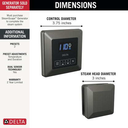Delta SteamScape Classic System Square Steam Package - 5CH-250T