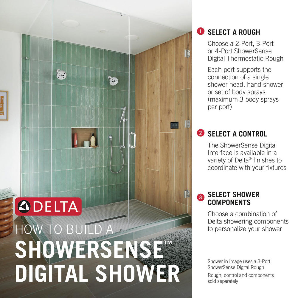 Interface numérique de douche Delta Showersense Digital - 5CN