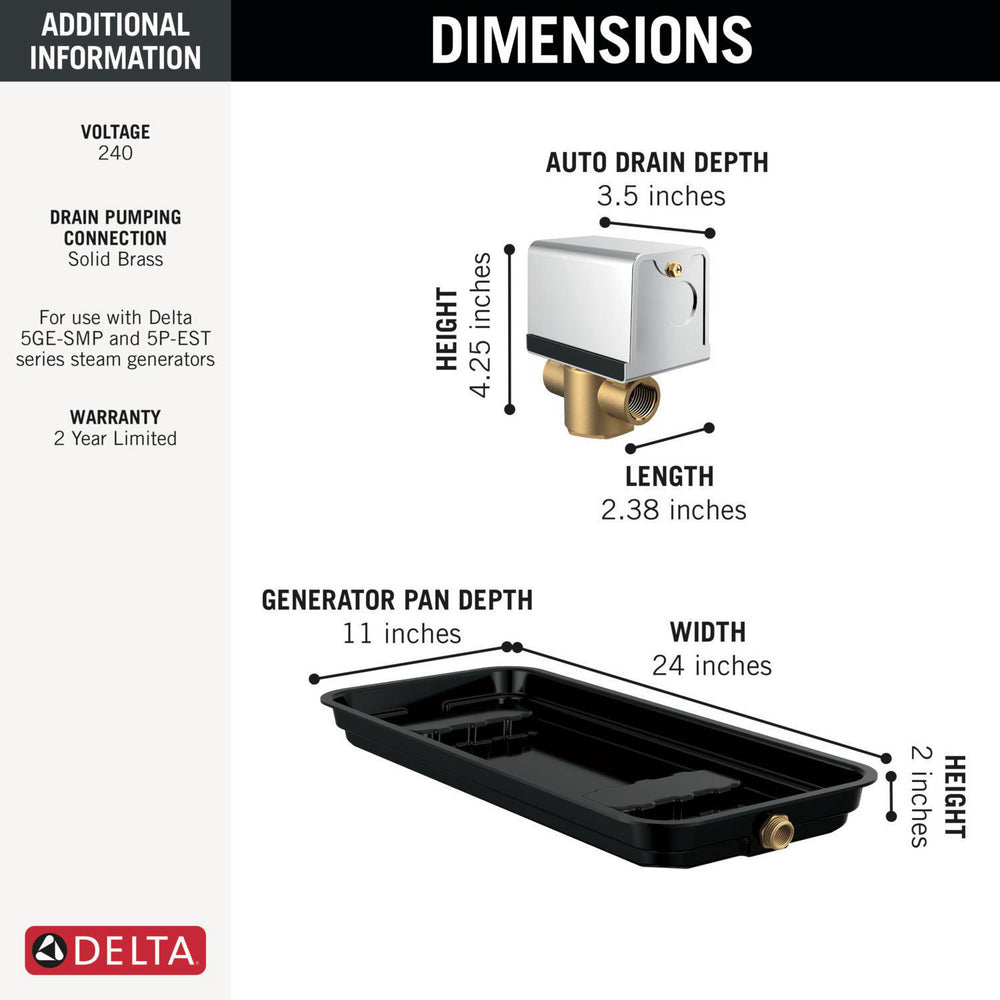Générateur Delta, panneau et purge automatique 240 V - 5GA-PAD-240