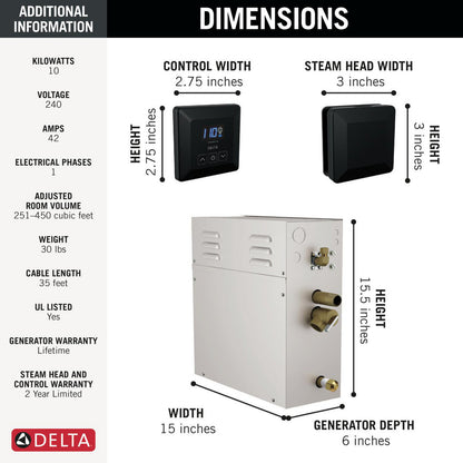 Delta SimpleSteam Kit - 10KW - 5P-EST10