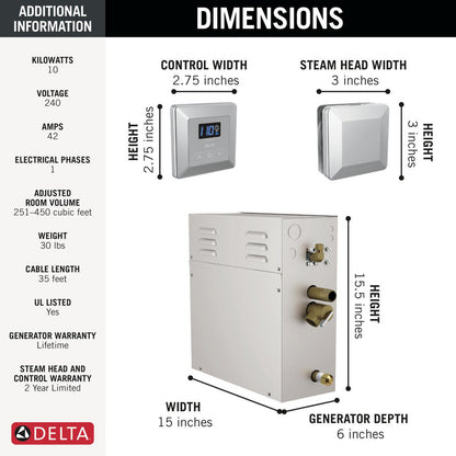 Delta SimpleSteam Kit - 10KW - 5P-EST10