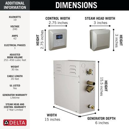 Delta SimpleSteam Kit - 10KW - 5P-EST10