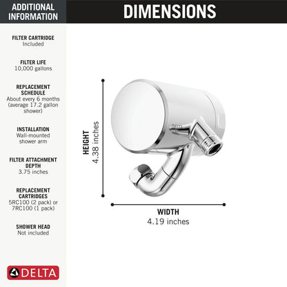 Delta Clarifi Premium Shower Filter Attachment - 5Sf100
