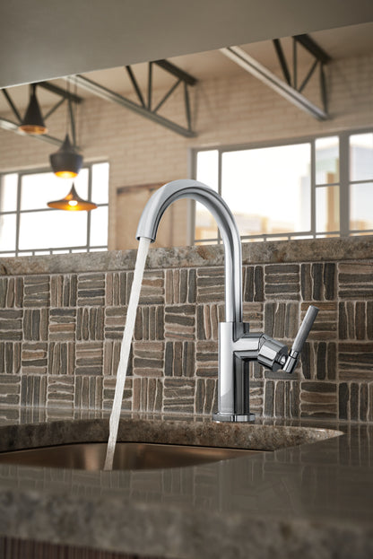 Brizo Litze Bar Faucet with Arc Spout and Knurled Handle Kit - 61043LF