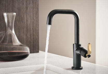 Brizo Litze Bar Faucet with Square Spout and Industrial Handle Kit - 61054LF