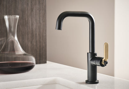 Brizo Litze Bar Faucet with Square Spout and Industrial Handle Kit - 61054LF