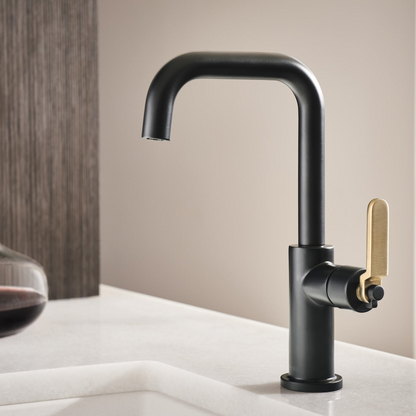 Brizo Litze Bar Faucet with Square Spout and Industrial Handle Kit - 61054LF