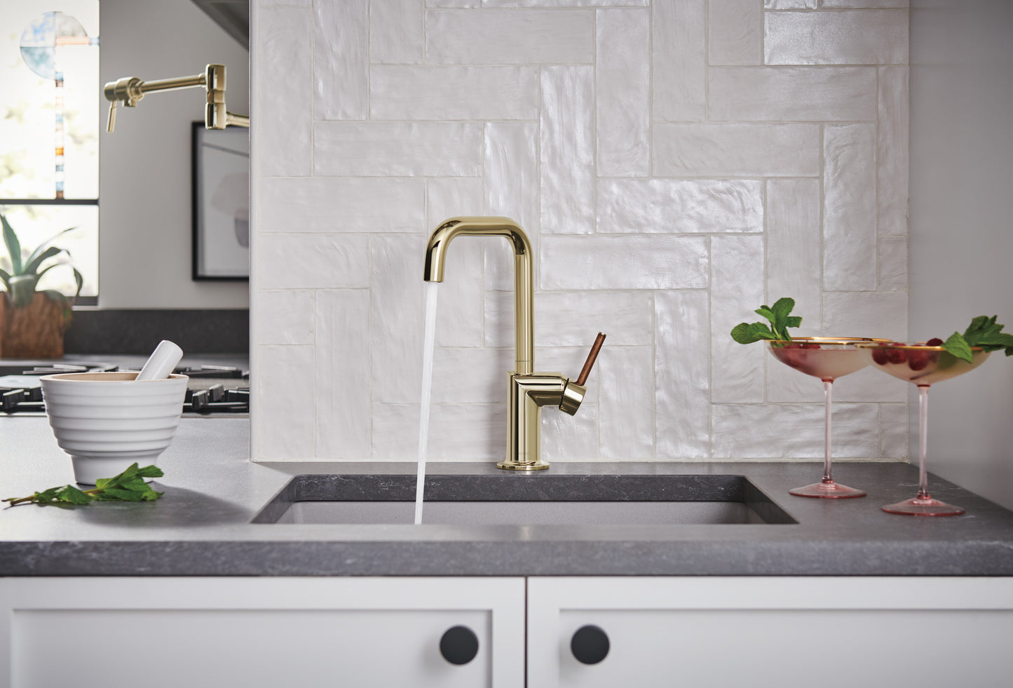 Brizo Odin Bar Faucet with Square Spout Less Handle – 61065LF-LHP