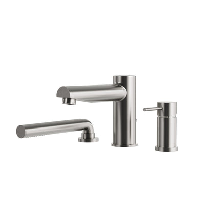 Aquabrass Xpress Volare 3-piece Deckmount Tub Filler with Handshower - 61N13
