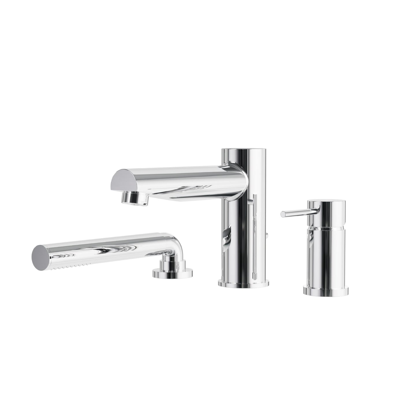 Aquabrass Xpress Volare 3-piece Deckmount Tub Filler with Handshower - 61N13
