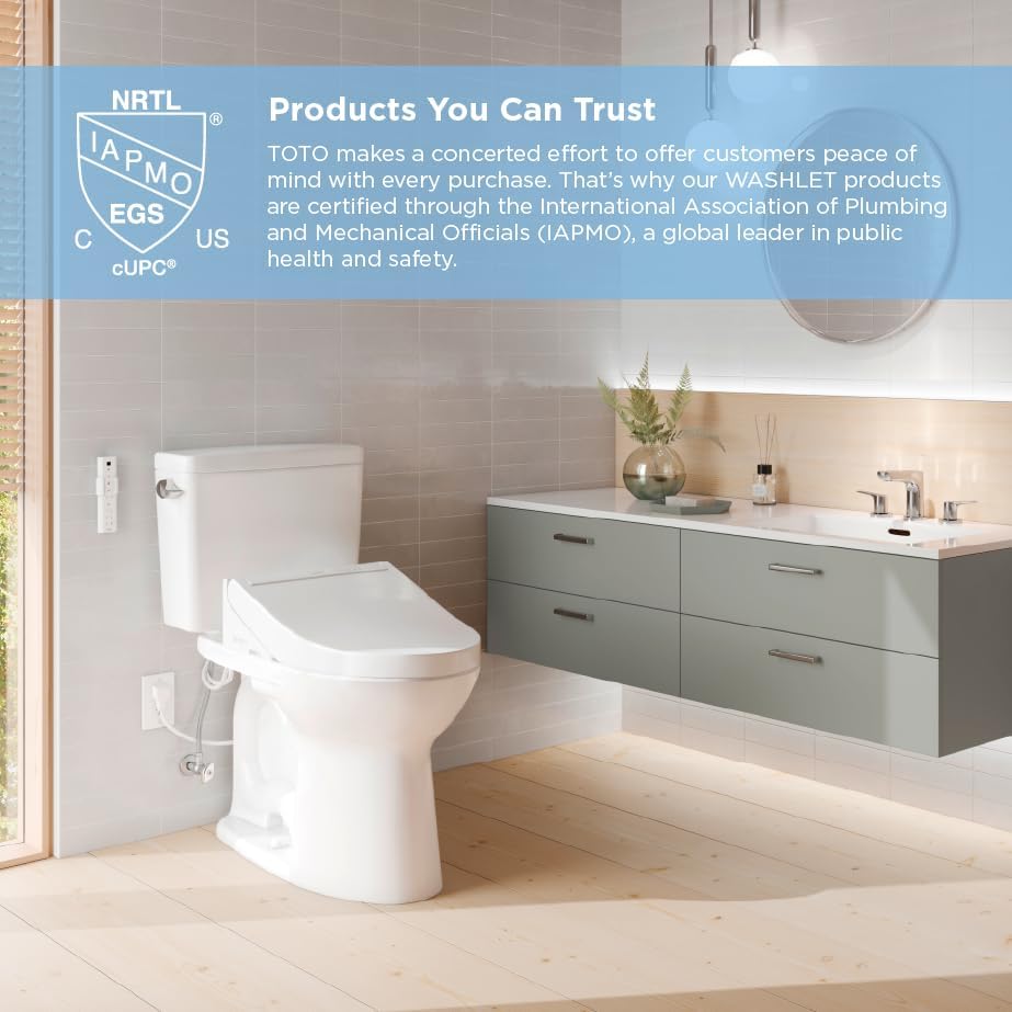 TOTO Nouveau Siège de Bidet Allongé Washlet S5, SW3446#01