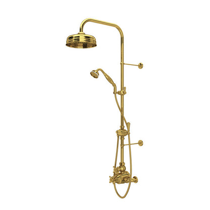 Perrin & Rowe Georgian Era 3/4" Exposed Wall Mount Thermostatic Shower System, Cross Handles - U.KIT61NX