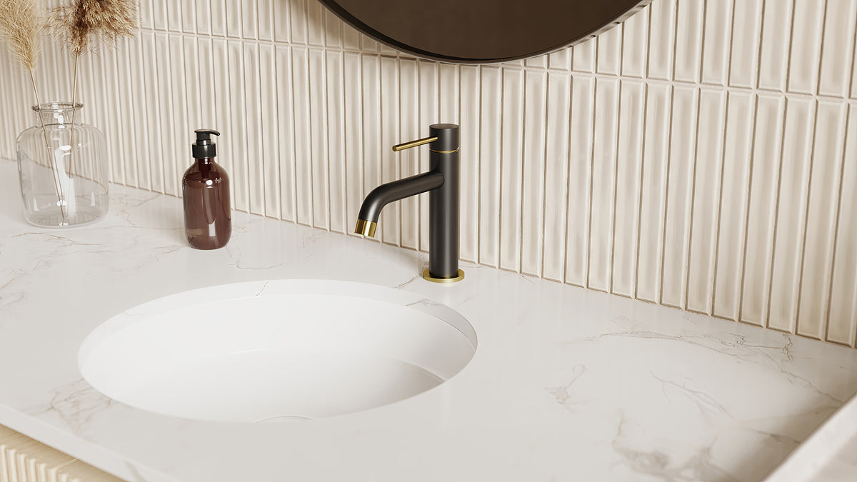 Aquabrass Xpress 62314 - manufacturer lifestyle example; optional contrasting accents shown