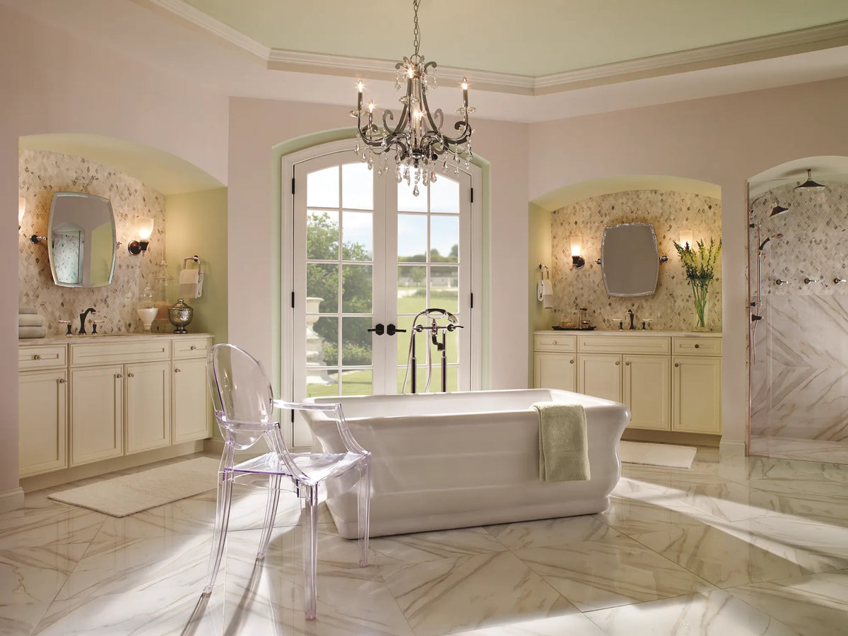 Brizo T70385 PNCO, installation inspiration; additional fixtures and separately required components shown are sold separately.