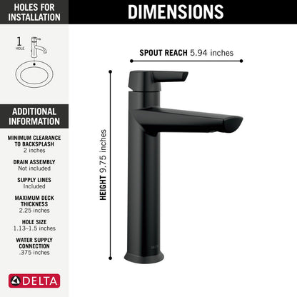 Delta Galeon Single Handle Mid-Height Bathroom Faucet - 671