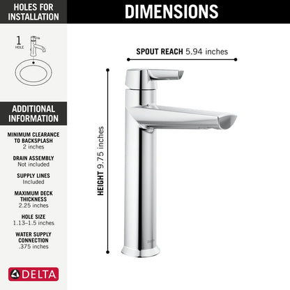 Delta Galeon Single Handle Mid-Height Bathroom Faucet - 671