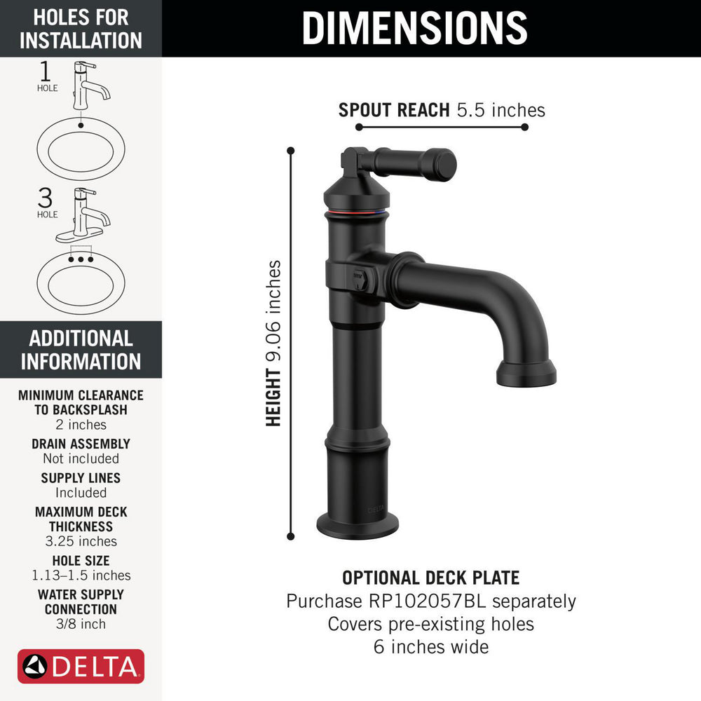 Delta Broderick Single Handle Bathroom Faucet - 684