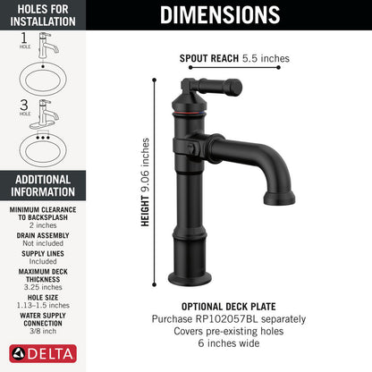 Delta Broderick Single Handle Bathroom Faucet - 684