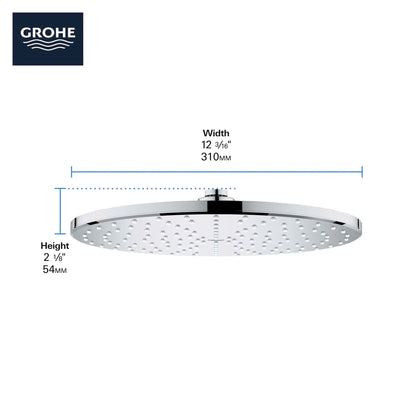 Grohe Rainshower 310 Mono Shower Head, 12" - 1 Spray, 6.6 L/min (1.75 gpm) - 26569