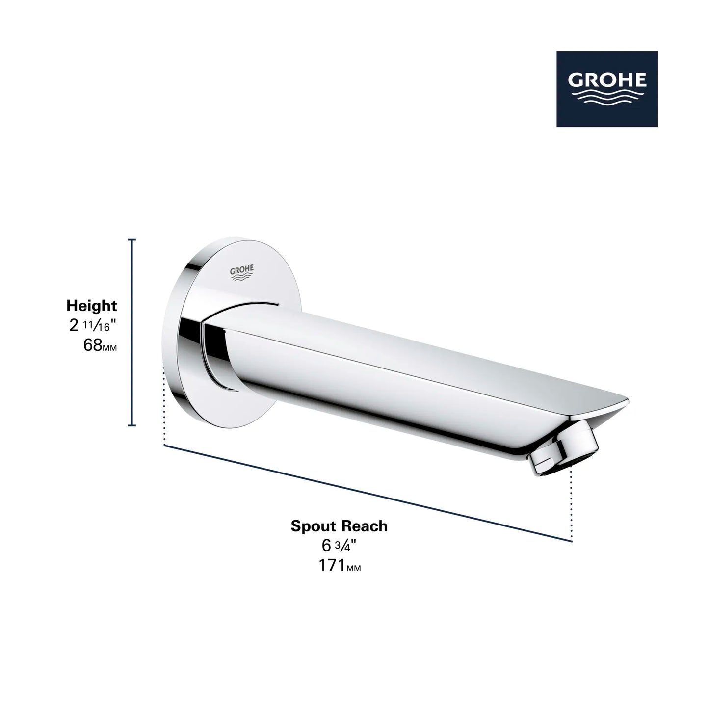 Grohe BauLoop Tub Spout - 13286